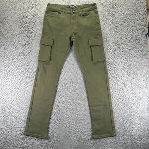 Platform Pant Men 32x34 Green Cotton Cargo Straight Leg Workwear Utility Stretch